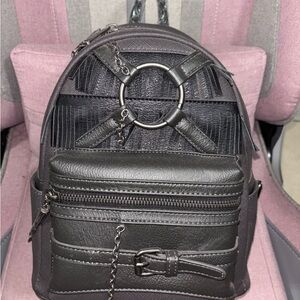 Stylish Black and Gray Women's Backpack